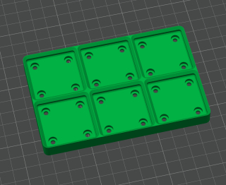 Gridfinity zátěžová základna 2x3