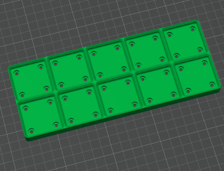 Gridfinity zátěžová základna 2x5