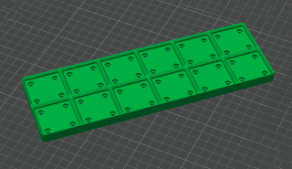 Gridfinity zátěžová základna 2x6